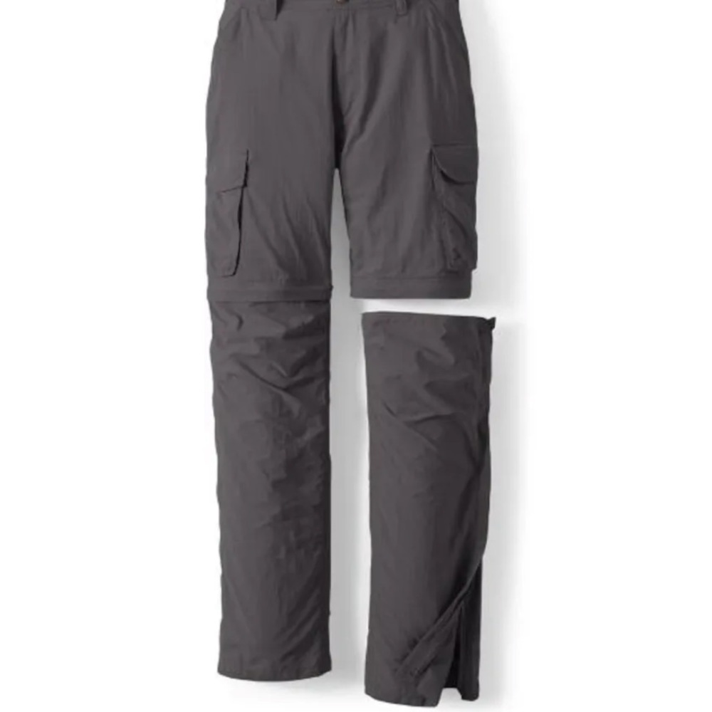 REI Men’s 36W x 32L Convertible Relaxed Pants / Shorts Outdoor Hiking Cargo Gray